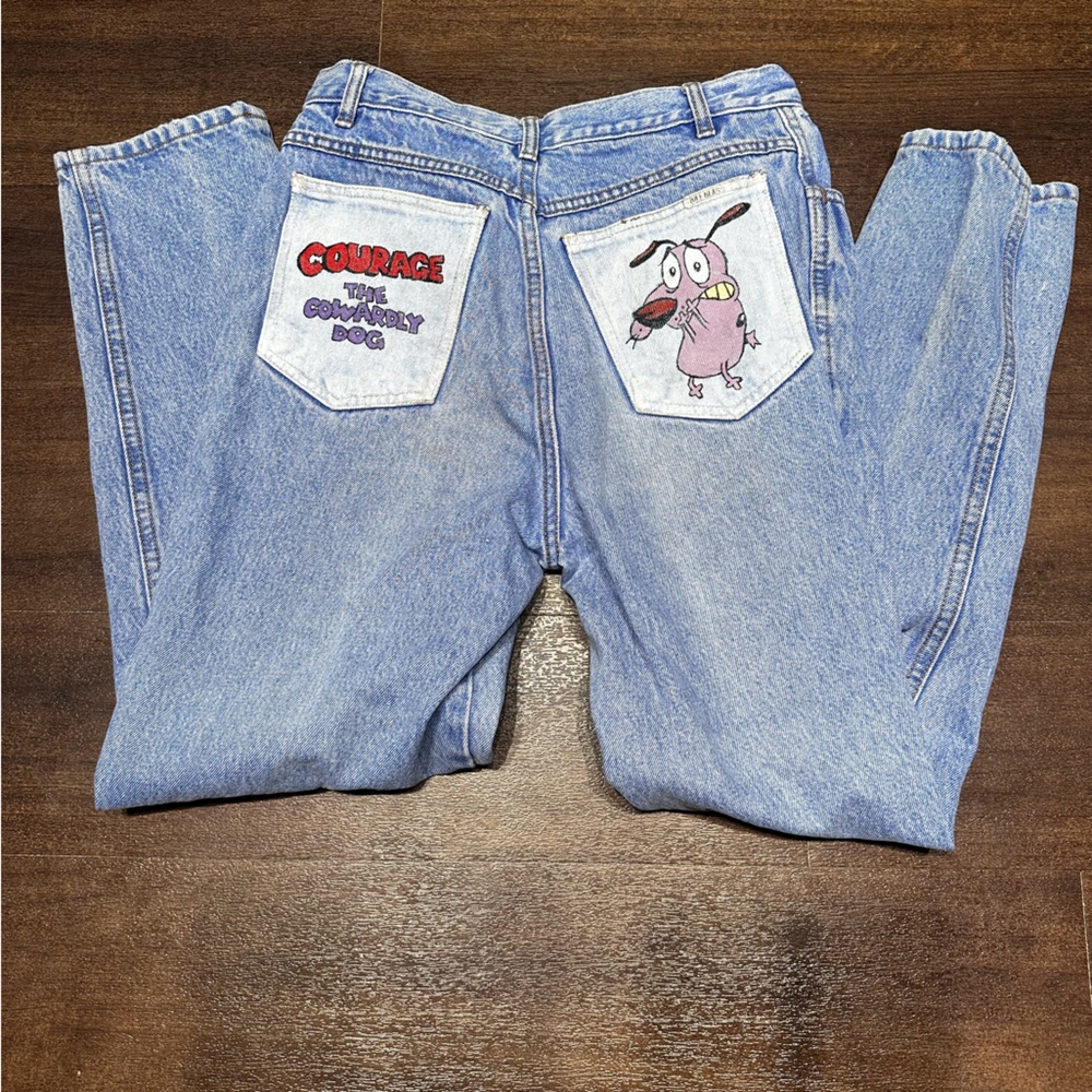 Rare Courage the Cowardly Dog Vintage Cartoon Jeans